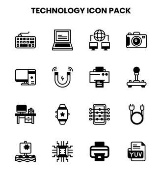 Technology DuoTone Icons Pack Stockillustratie