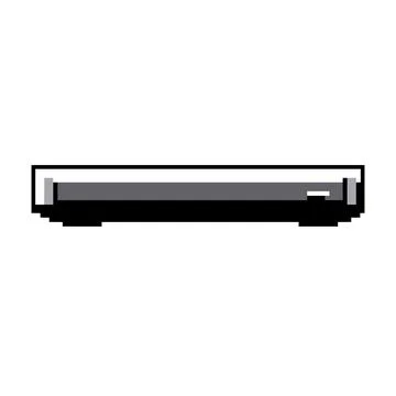 Technology dvd drive game pixel art vector illustration Illustrazione stock