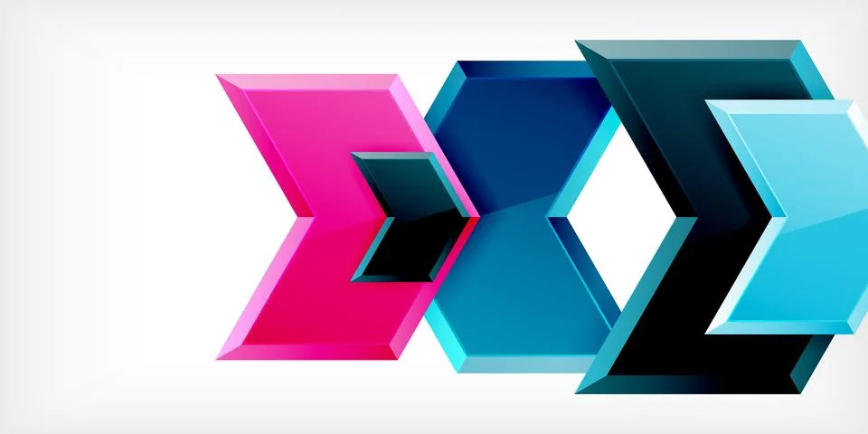 Technology dynamic arrow geometric background. Vector Illustration For Wallpaper Illustrazione stock