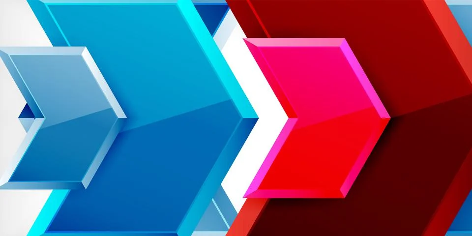 Technology dynamic arrow geometric background. Vector Illustration For Wallpaper 스톡 일러스트