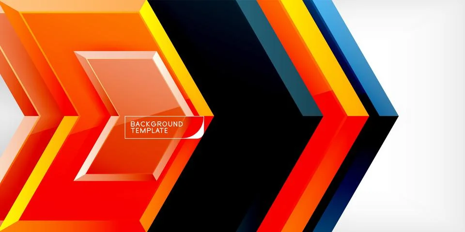 Technology dynamic arrow geometric background. Vector Illustration For Wallpaper Stock-Illustration
