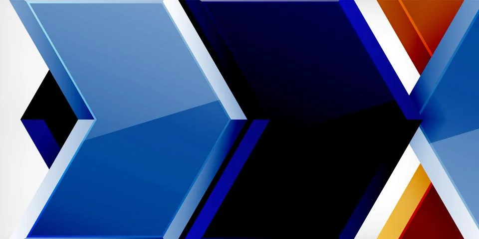 Technology dynamic arrow geometric background. Vector Illustration For Wallpaper Illustrazione stock