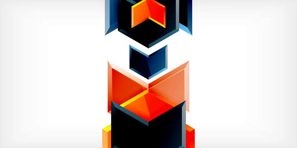 Technology dynamic arrow geometric background. Vector Illustration For Wall.. Illustrazione stock