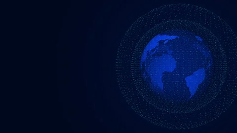 Technology earth digital global background Stock Footage 345293296