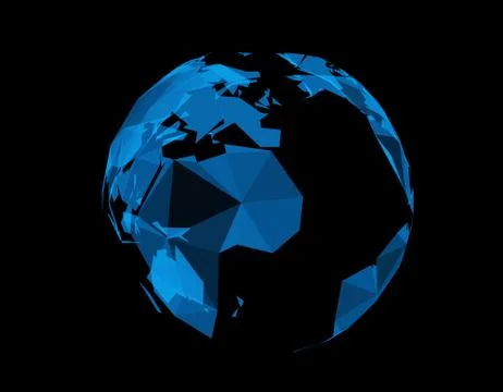 Technology earth line texture, internet data transmission Stock Illustration