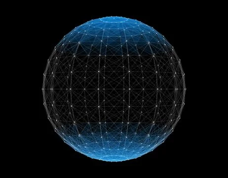 Technology earth line texture, internet data transmission Stock Illustration