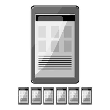 Technology ebook reader cartoon vector graphic イラスト素材