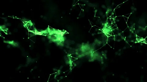 Technology Eco stuck Connections in space background with DOF green Stock Footage 104202885
