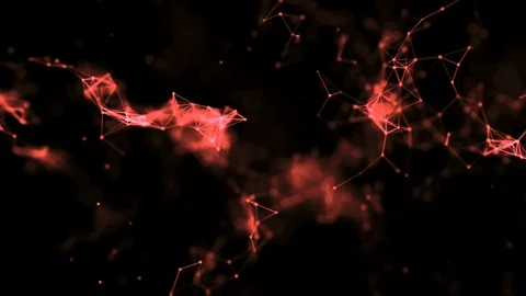 Technology Eco stuck Connections in space background with DOF red Stock Footage 104202942