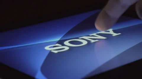 Technology Electronic Brands On Touchscreen iPad - Apple, Microsoft, Sony, Sa Stock Footage 33794005