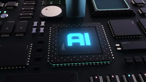 Technology, electronic, computer, futuristic, network, chip, information, ai, Video stock 206997471