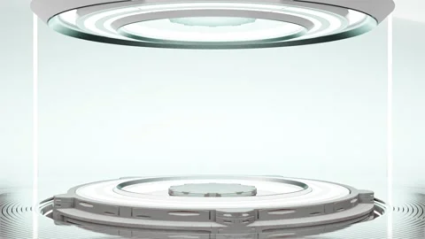 Technology element animation seamless loop. Power podium empty stage. Stock Footage 199736398