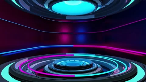 Technology element animation seamless loop.  動画素材 199736462