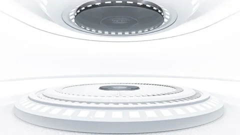 Technology element animation seamless loop. Power podium empty stage. 動画素材 227699006