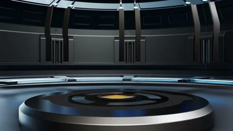 Technology element animation seamless loop. Power podium empty stage.  動画素材 227975782