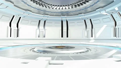 Technology element animation seamless loop. Power podium empty stage. Video stock 227975808
