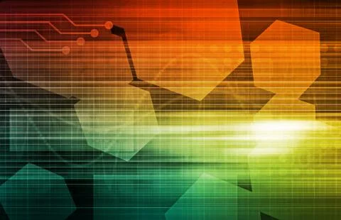 Technology elements for industry as a concept Illustrazione stock