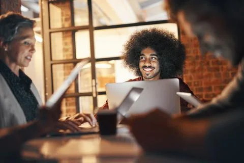 Technology enhances our creativity. a group of designers having a brainstorming Stock Photos