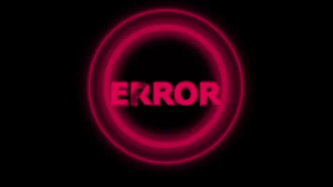 Technology Error concept. Error text animation. the Word 'ERROR' Error Text.. Stock Footage 293485556