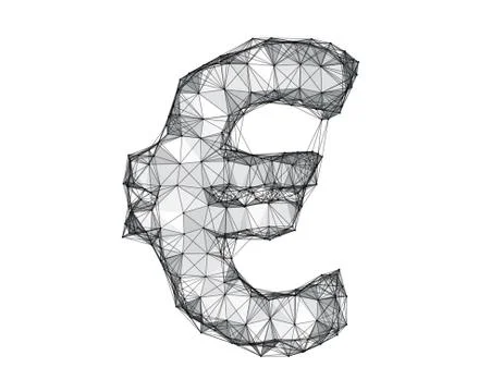 Technology Euro line texture, internet data transmission Stock Illustration