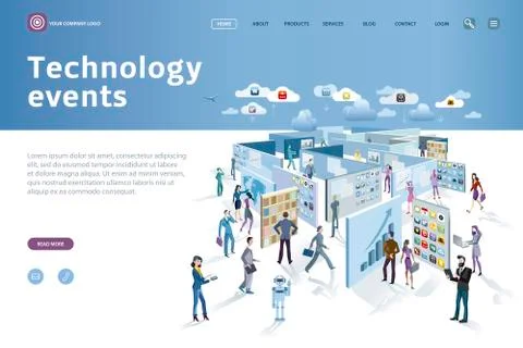 Technology Events Stock Illustration