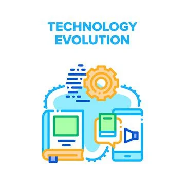 Technology Evolution Progress Vector Concept Color 스톡 일러스트