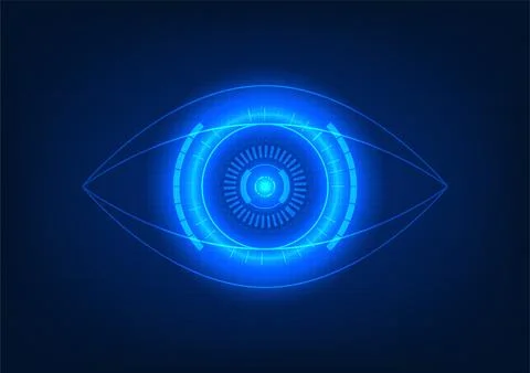 Technology eye The concept of searching for information through the interne.. 스톡 일러스트