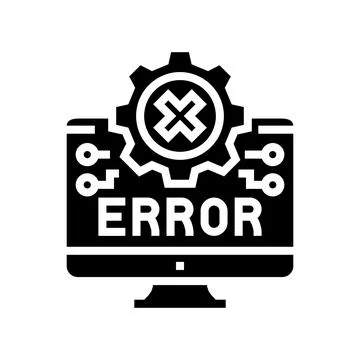 Technology failure glyph icon vector illustration Stock Illustration