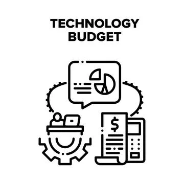 Technology Financial Budget Vector Concept Stock Illustration