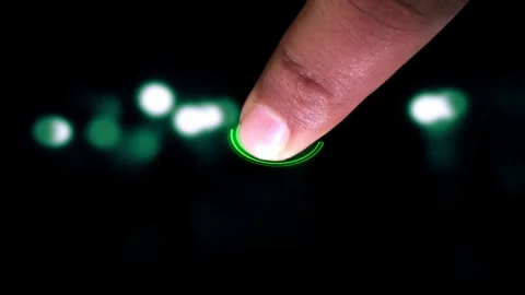 Technology Finger Print Password. Man Using Finger Print and Finger Passwor.. Stock Footage 291945767