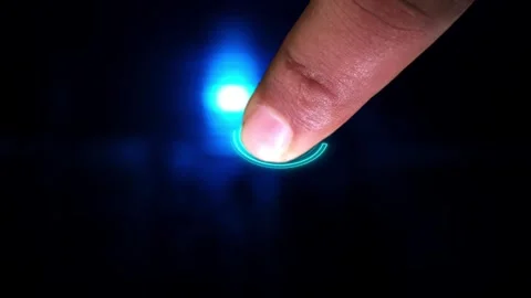 Technology Finger Print Password. Man Using Finger Print and Finger Passwor.. Stock Footage 291945773