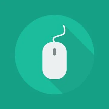 Technology Flat Icon. Computer Mouse Stock Illustration