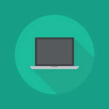 Technology Flat Icon. Laptop Illustrazione stock
