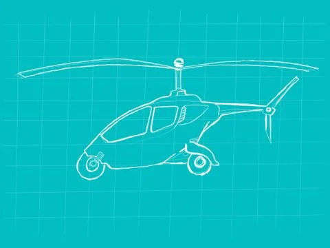 Technology flying car concept solution fo traffic jam illustration 스톡 일러스트