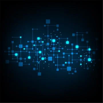 Technology in the form of electronic circuit design. Stock Illustration