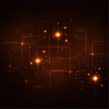 Technology in the form of electronic circuit design. Stockillustratie