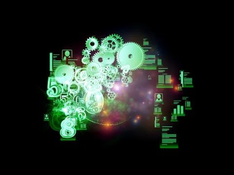 Technology Fragments Stock Illustration