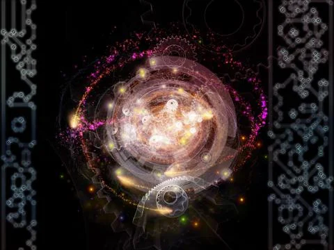 Technology Fragments Stock Illustration