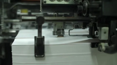 Technology of fully automated press machine in typography. Stock Footage 262545280