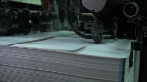 Technology of fully automated press machine in typography. Stock Footage 262545482