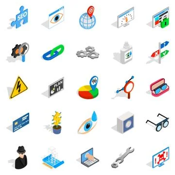 Technology of the future icons set Illustrazione stock