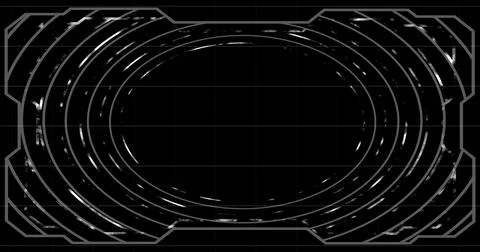 Technology futuristic abstract bright data flowing grid hud bg. Gear moving.. Stockfoto's