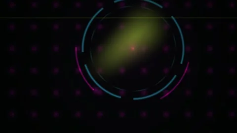 Technology Futuristic Cyber Circle Motion Graphic for Digital Loop Animation Stock Footage 343769785