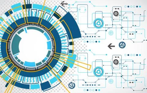 Technology futuristic digital background. Stock Illustration