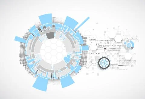 Technology futuristic digital background. Illustrazione stock