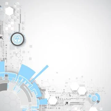 Technology futuristic digital background. Illustrazione stock