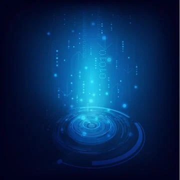 Technology futuristic digital background, vector illustration Stock Illustration