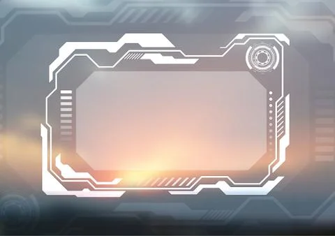 Technology futuristic HUD display interface background 스톡 일러스트