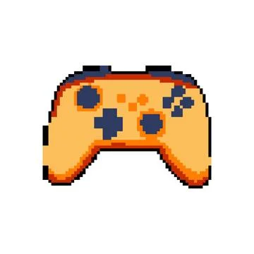 Technology gamepad pixel art vector illustration Illustrazione stock