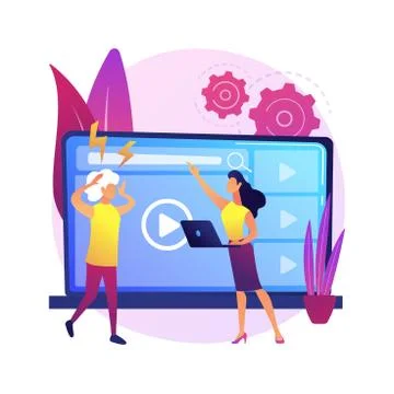 Technology gap abstract concept vector illustration. Illustrazione stock